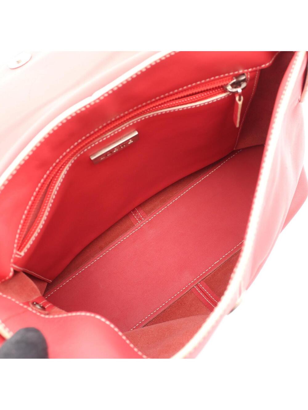 Loewe Shoulder Bag Leather Red Used #272987L43B - Picture 3 of 9